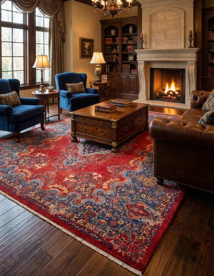 Detail image of 10' 5 x 12' 8 Kashmar Wool Rug