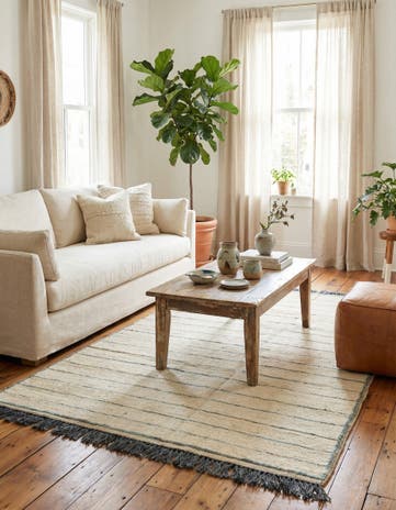 6' 4 x 9' 1 Hand Knotted Moroccan Wool Rug