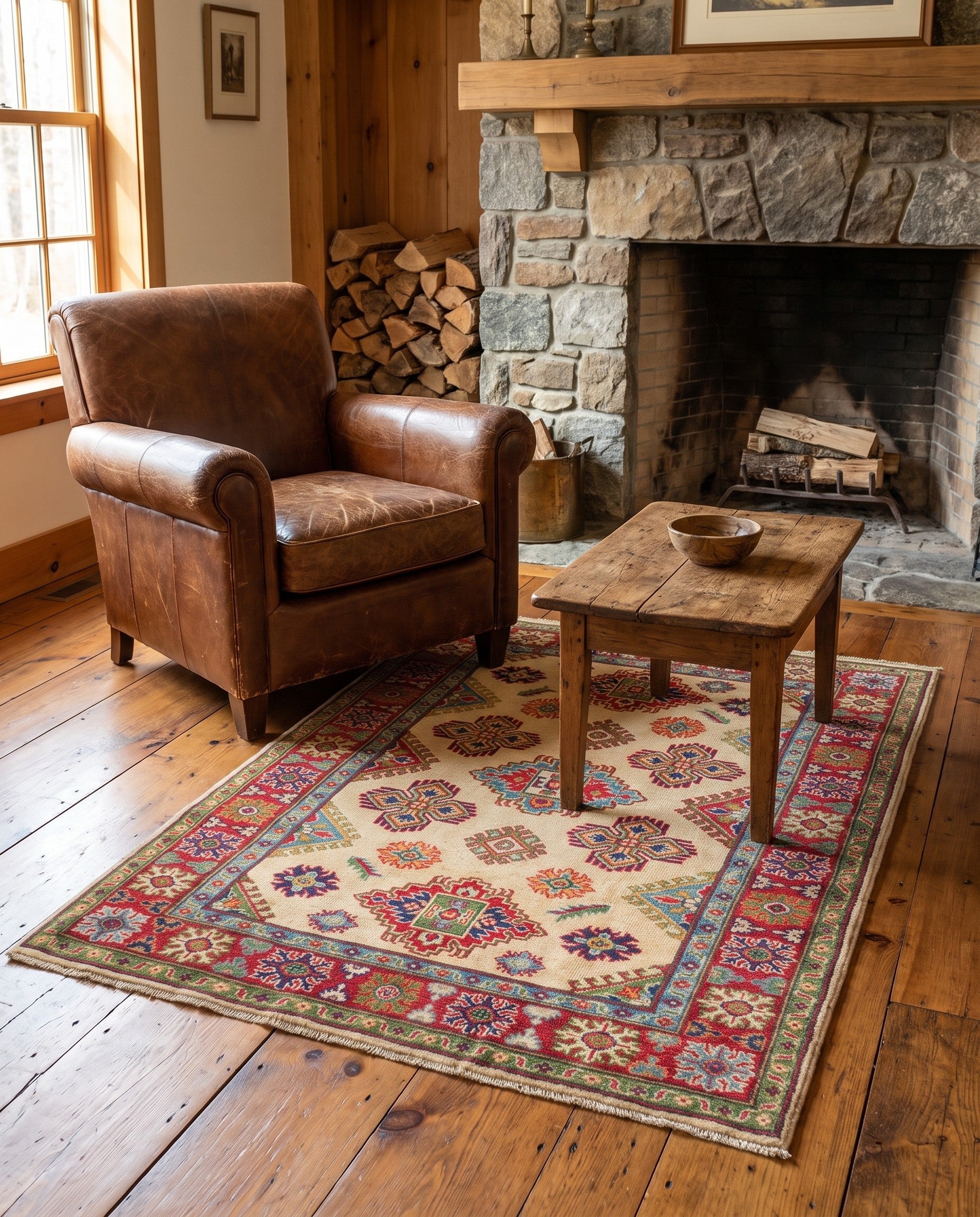 4' 2 x 6' Hand Knotted Kazak Rug