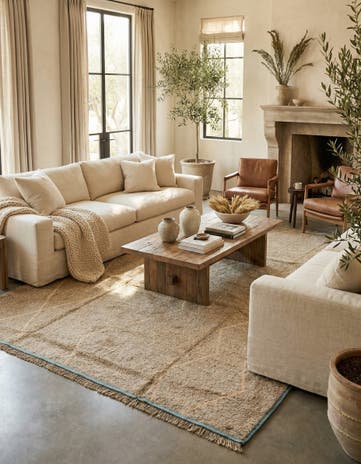 9' 2 x 12' 6 Hand Knotted Moroccan Wool Rug