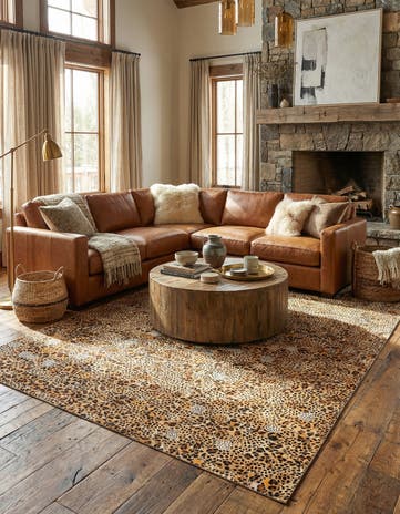 5' x 8' Cowhide Stocks Rug
