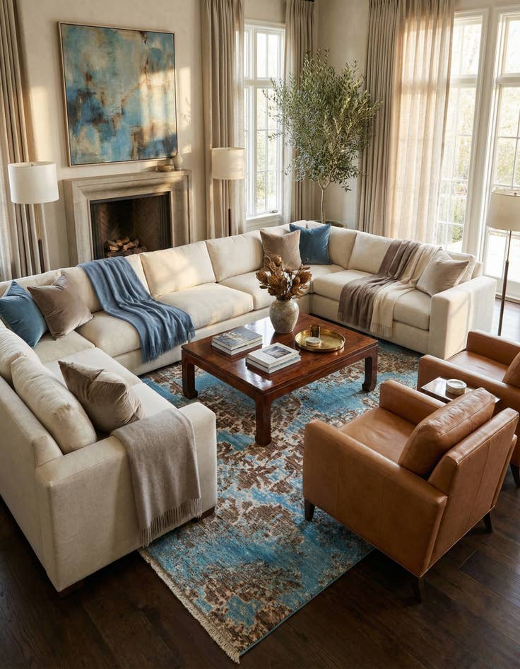 Detail image of 6' 1 x 9' 4  Hand Knotted Darya Rug