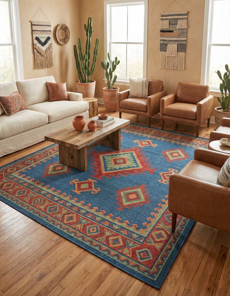 Detail image of  10' x 10'  Washable Baja Indoor / Outdoor Square Rug