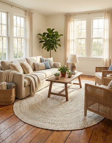 Ivory Braided Chindi Oval Rug