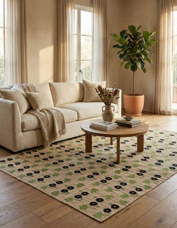 6' 3 x 9' 5 Hand Woven Kilim Modern Wool Rug