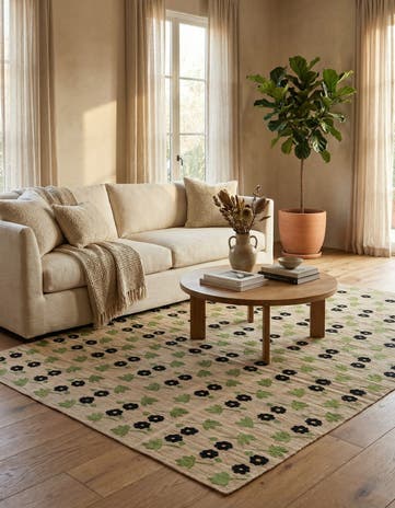 6' 3 x 9' 5 Hand Woven Kilim Modern Wool Rug