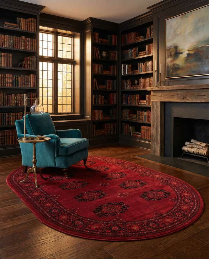 5' 3 x 8' Bokhara Oval Rug