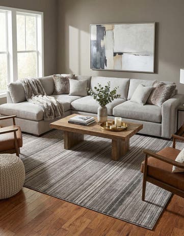 Gray Gemstone Square Rug