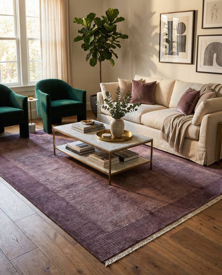 Detail image of 6' 6 x 9' 10 Hand Knotted Darya Wool Rug