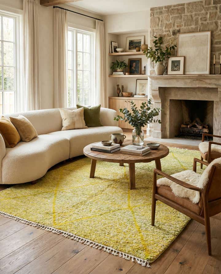 6' 2 x 9' 8 Hand Knotted Moroccan Wool Rug