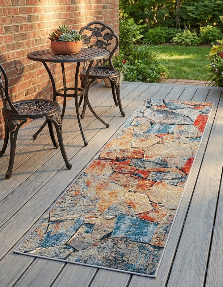 2' 7 x 10' Easy-Clean Modern Indoor / Outdoor...
