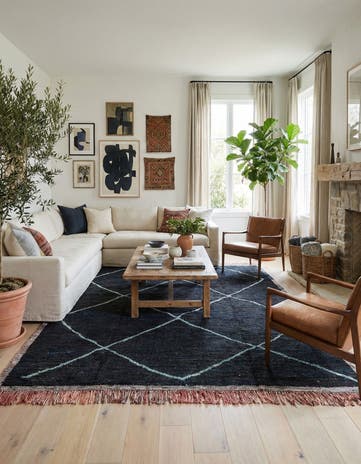 9' 2 x 12' 1 Hand Knotted Moroccan Wool Rug