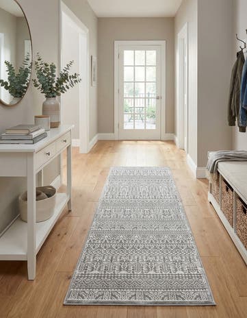 Gray Uptown Cloisters Runner Rug