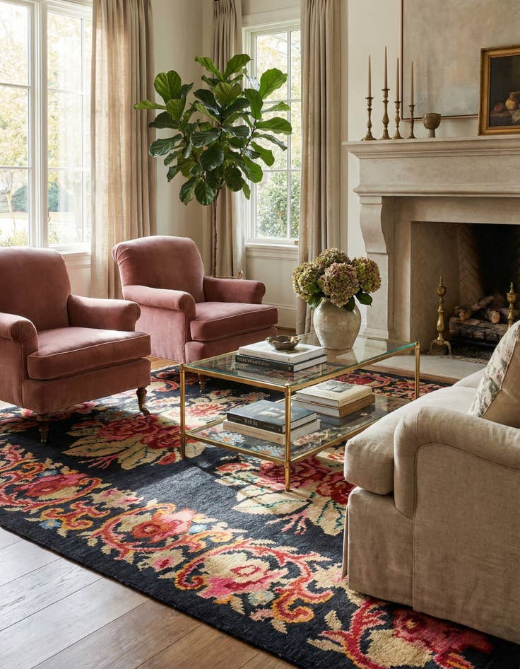 Detail image of  8' x 10' 3  Hand Knotted Darya Rug