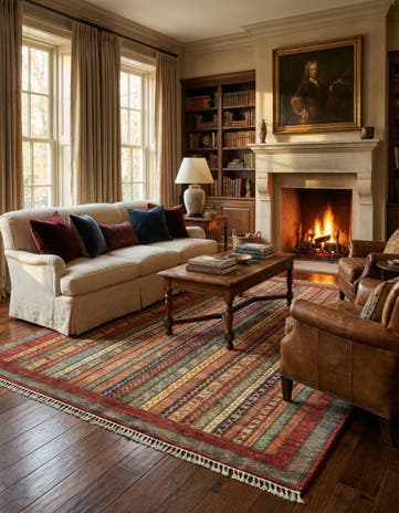4' 10 x 6' 6 Hand Knotted Ariana Ziegler Rug