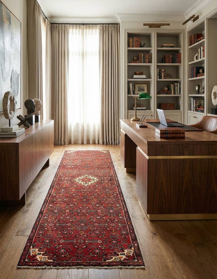 Detail image of  3' x 10' Hamedan Wool Runner Rug