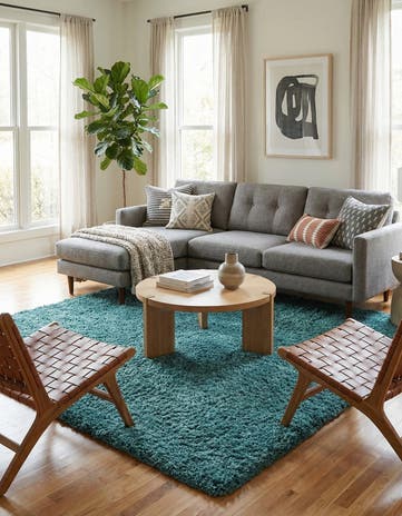 7' 10 x 7' 10 Zermatt Shag Square Rug