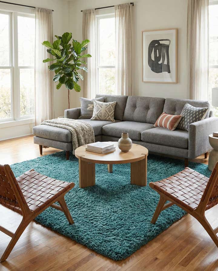 7' 10 x 7' 10 Zermatt Shag Square Rug