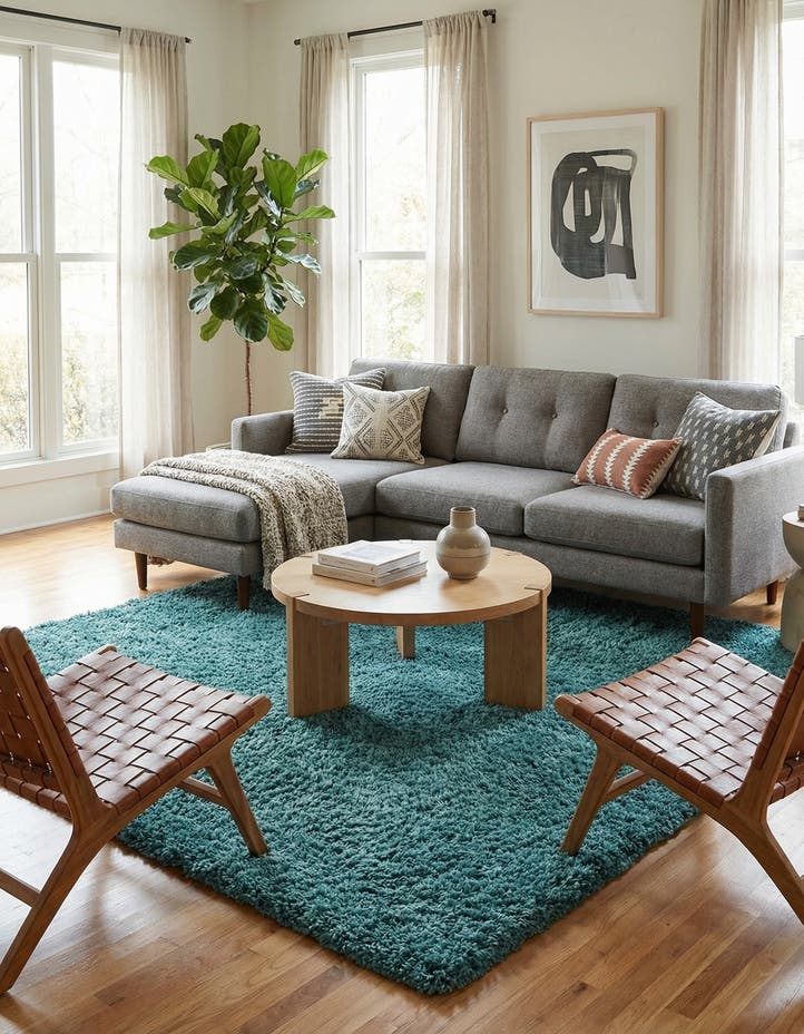 7' 10 x 7' 10 Zermatt Shag Square Rug