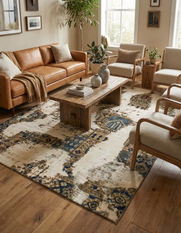 6' 3 x 8' Hand Knotted Ultra Vintage Persian Wool Rug