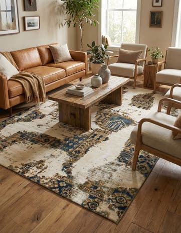 6' 3 x 8' Hand Knotted Ultra Vintage Persian Wool Rug