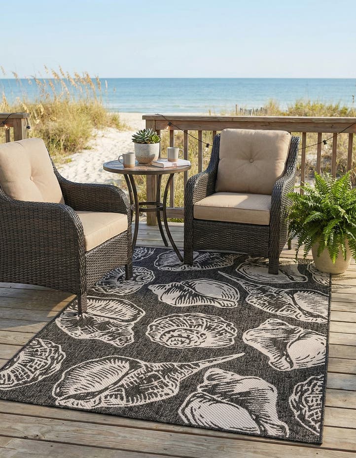 4' x 6' Easy-Clean Coastal Indoor / Outdoo...