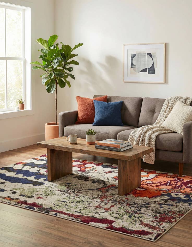 Detail image of 6' x 9'  Washable Haerfest Rug