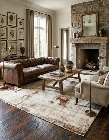 6' 9 x 7' 6 Hand Knotted Ultra Vintage Persian Wool Rug