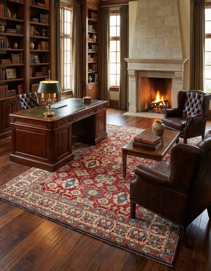 Detail image of  7' 5 x 11' 11  Hand Knotted Kazak Wool Rug