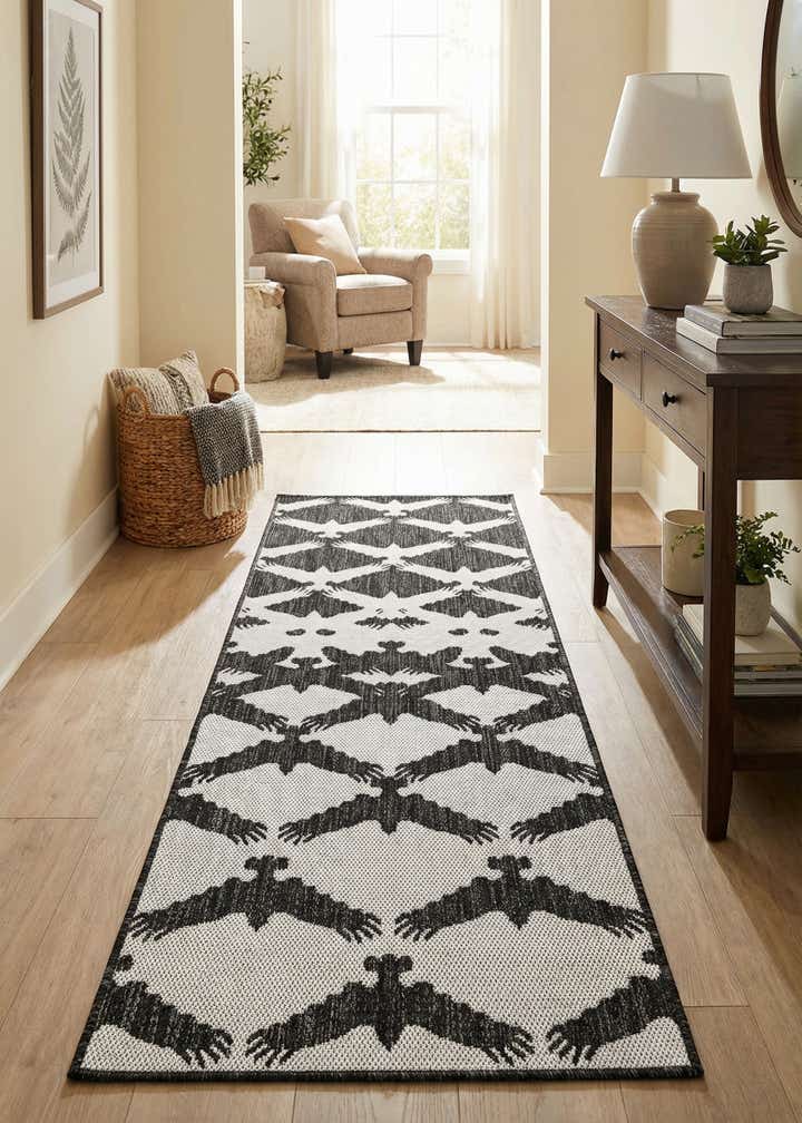 2' x 6' Easy-Clean Modern Indoor / Outdoor Runner Rug