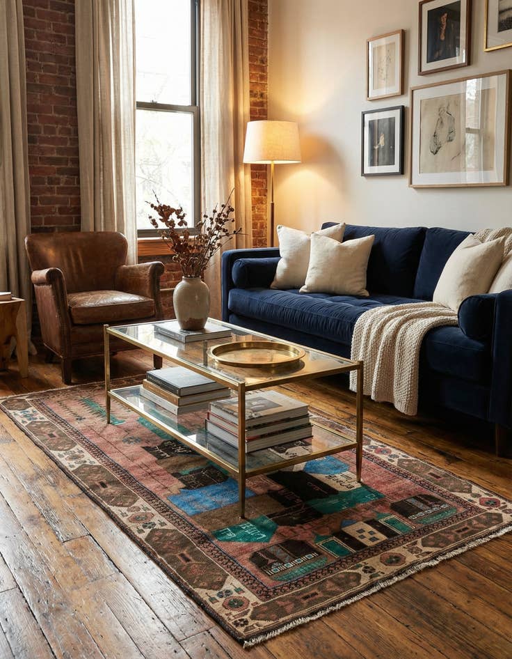 Detail image of 3' 4 x 6' 7  Hand Knotted Ultra Vintage Persian Wool Runner Rug