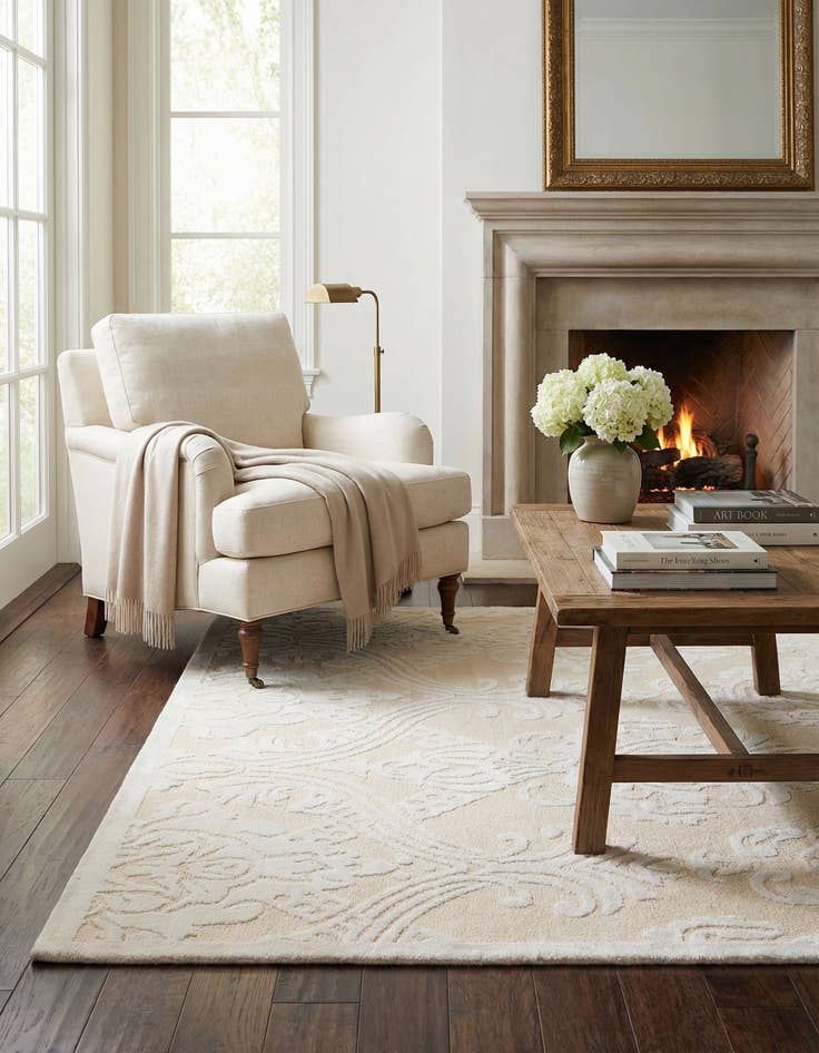 Detail image of 2' 11 x 4' 11  Hand Knotted Darya Wool Rug