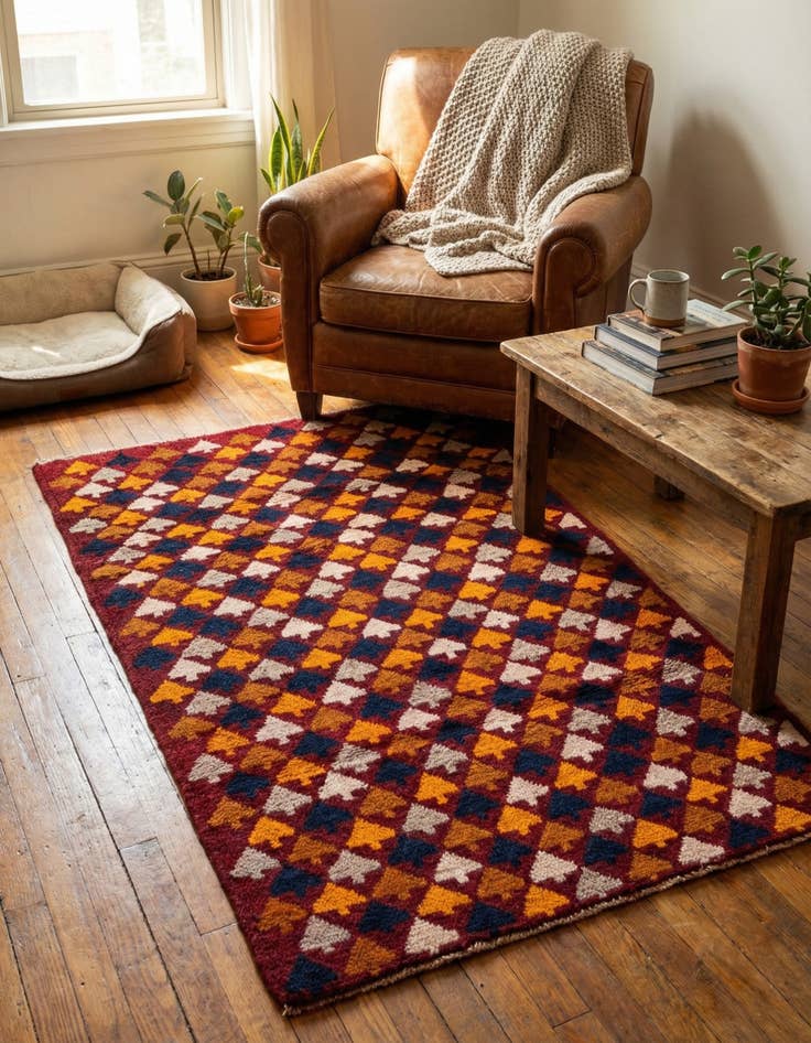 Detail image of 2' 9 x 4' 5  Hand Knotted Balouch Wool Rug