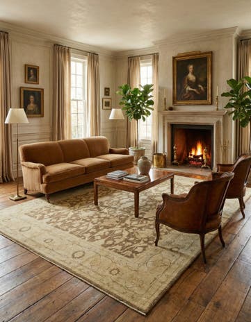 11' 9 x 14' 8 Hand Knotted Peshawar Ziegler Rug
