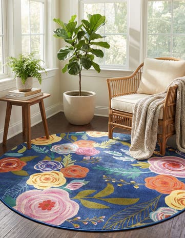 6' x 6' Blossom Round Rug