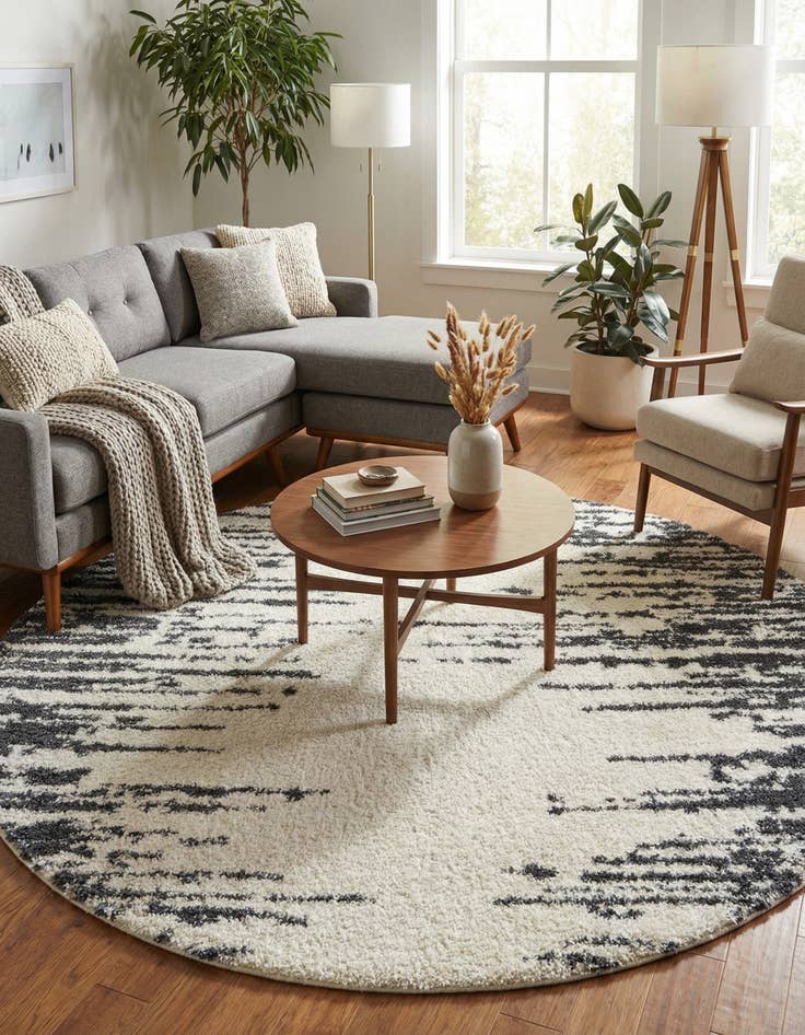 Detail image of  10' x 10' Serenity Shag Round Rug