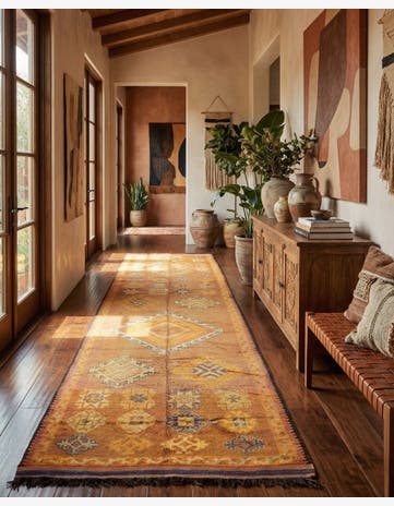 5' 10 x 15' Hand Knotted Moroccan Wool Runner Rug