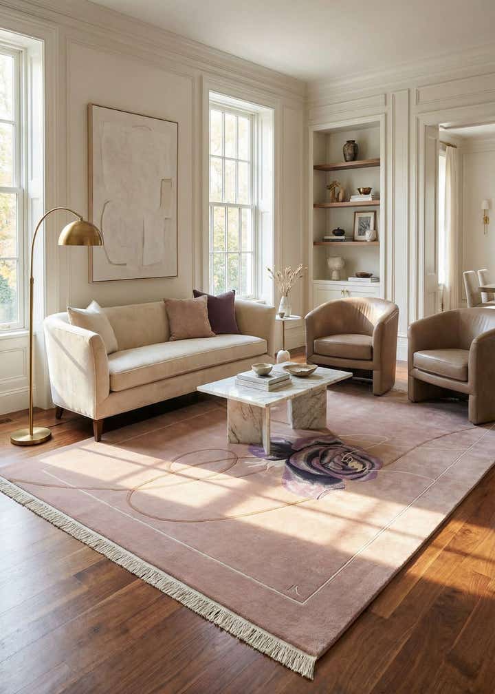 6' 8 x 9' 11 Hand Knotted Darya Wool Rug