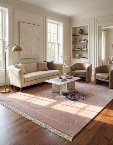 6' 8 x 9' 11 Hand Knotted Darya Wool Rug