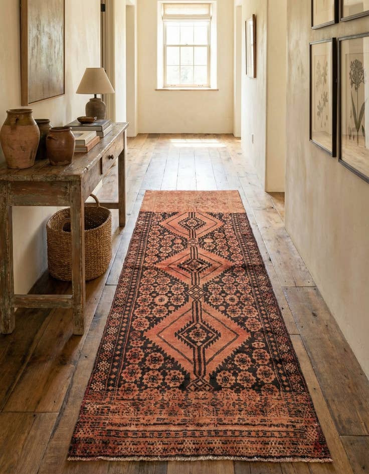 Detail image of 2' 4 x 6' 2  Hand Knotted Ultra Vintage Persian Wool Runner Rug