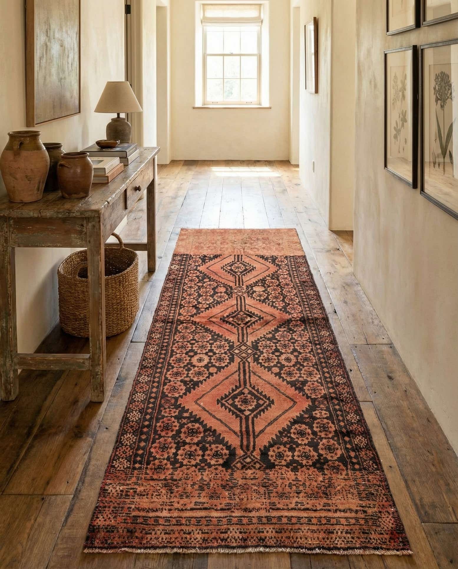 2' 4 x 6' 2 Hand Knotted Ultra Vintage Persian Wool Runner Rug