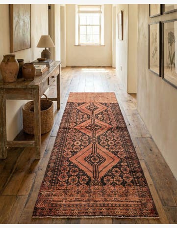 2' 4 x 6' 2 Hand Knotted Ultra Vintage Persian Wool Runner Rug