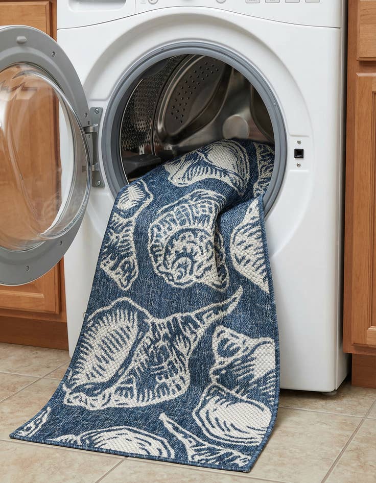 Detail image of  2' x 5' 3  Washable Coastal Indoor / Outdoor Runner Rug