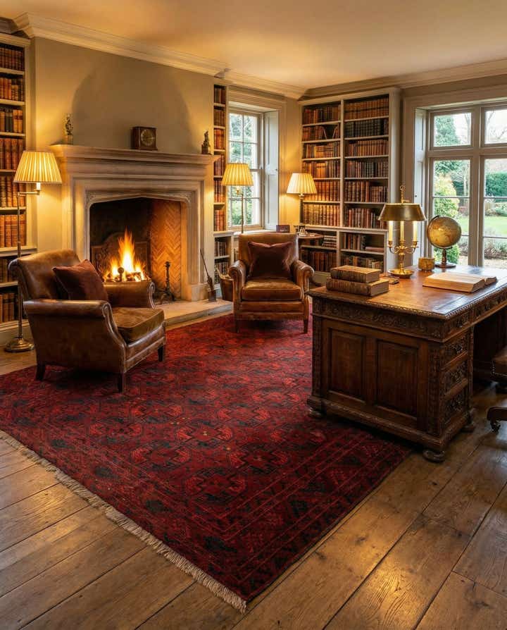 8' 6 x 11' 10 Afghan Wool Rug
