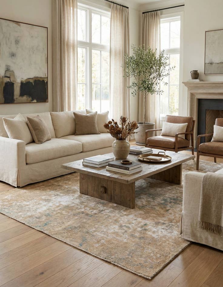 Detail image of  6' 4 x 9' 8  Hand Knotted Ultra Vintage Persian Wool Rug