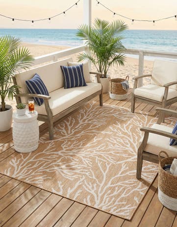 6' x 9' Easy-Clean Coastal Indoor / Outdoor Rug