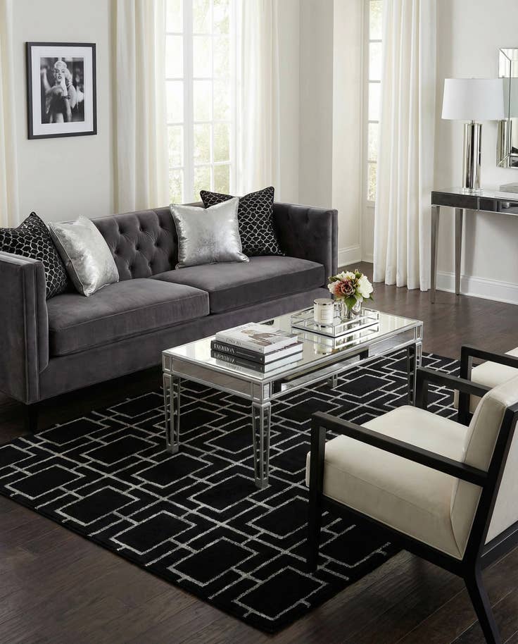 Detail image of 5' 3 x 8' Marilyn Monroe™ Glam Deco Rug