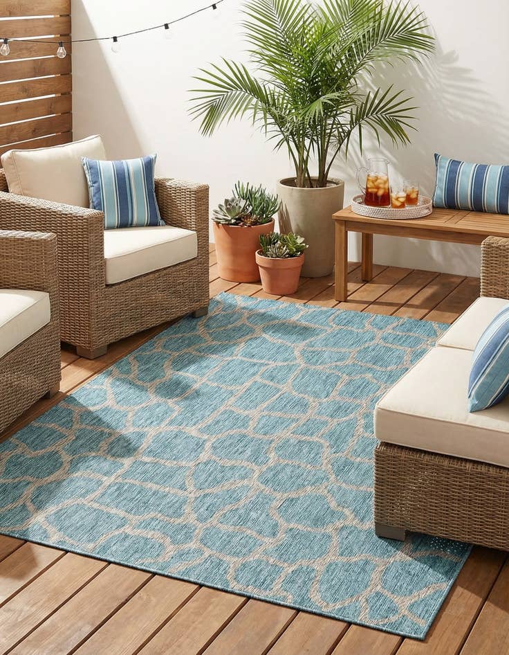 Detail image of 9' x 12'  Washable Safari Indoor / Outdoor Rug