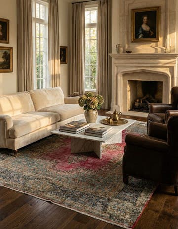 9' 4 x 13' 4 Hand Knotted Ultra Vintage Persian Wool Rug