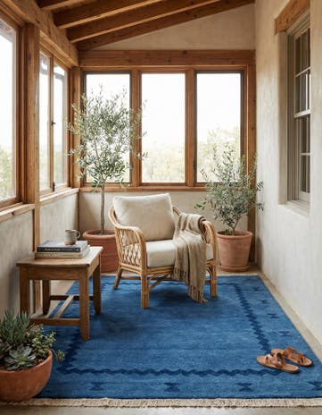 3' 11 x 5' 4 Hand Knotted Tibet Wool Rug